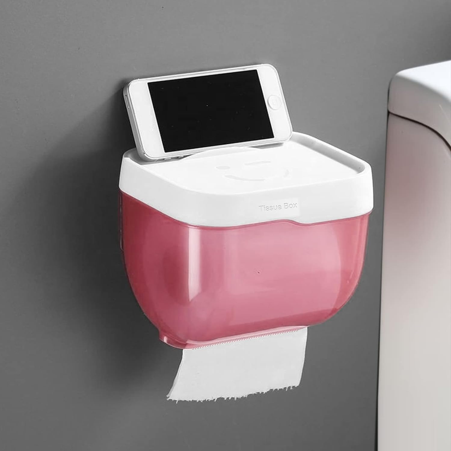 4154 Multifunction 2-in-1 Bathroom Tissue Box Paper Phone Tablet Holder with Hook Self Adhesive Punch-Free, Wall Mounted Waterproof Bathroom Roll Holder (1 Pc) 4154 Multifunction 2-in-1 Bathroom Tissue Box Paper Phone Tablet Holder with Hook Self Adhesive Punch-Free, Wall Mounted Waterproof Bathroom Roll Holder (1 Pc)